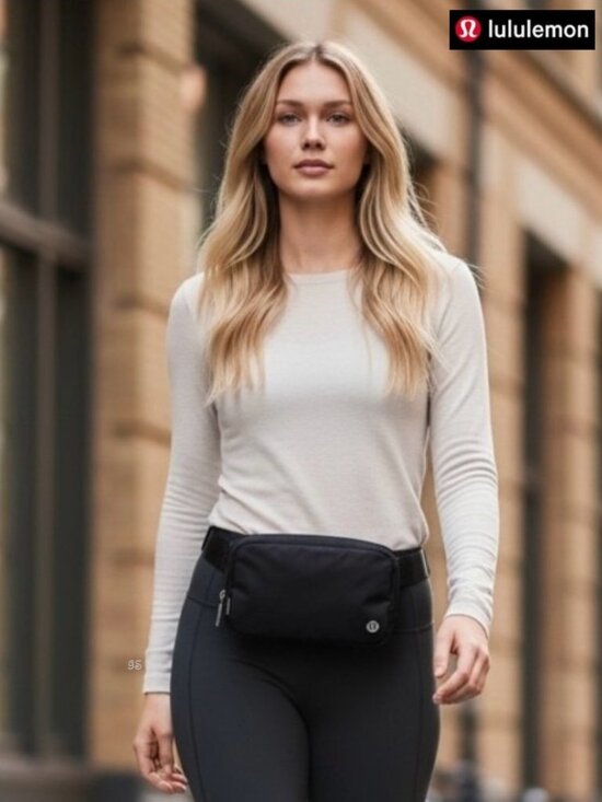 lululemon athletica Handbags - LULULEMON Everywhere Belt Bag – Black 1L, Extended Strap, NWT